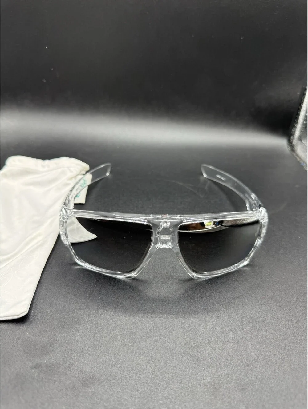 Oakley Dispatch Polished Clear/Chrome Iridium Lenses OO9090-05